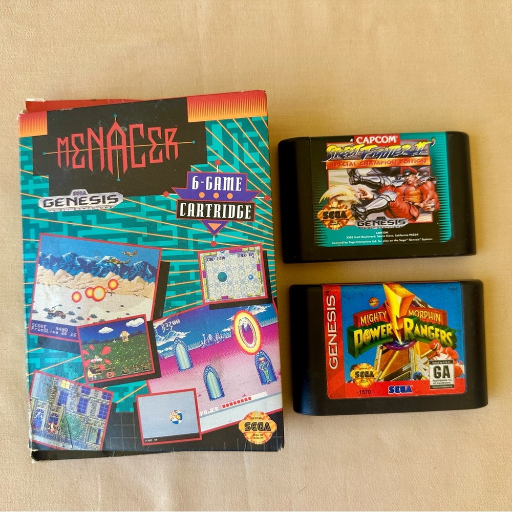 Genesis 6-Game Cartridge - Black